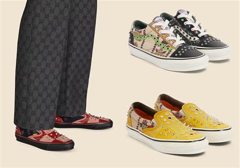 gucci print slip on vans|Vans Gucci collab.